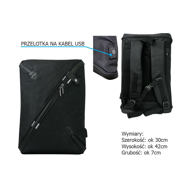 Наплічник для ноутбука Rovicky BAG-BP-01-3408 Black Наплічник для ноутбука Rovicky BAG-BP-01-3408 Black